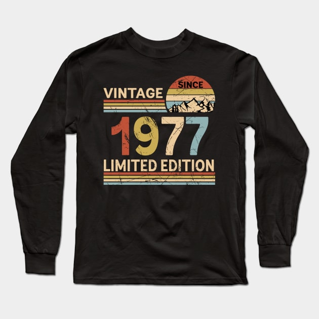 Vintage Since 1977 Limited Edition 46th Birthday Gift Vintage Men's Long Sleeve T-Shirt by Schoenberger Willard